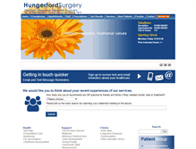 Tablet Screenshot of hungerfordsurgery.co.uk